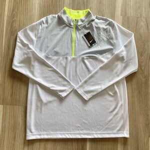 Nike Golf Dri-Fit Pullover Men's White, neon green and Gray 1/4 zip